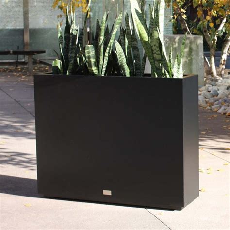 metallic series galvanized powder-coated steel planter box|rectangular galvanized planter box.